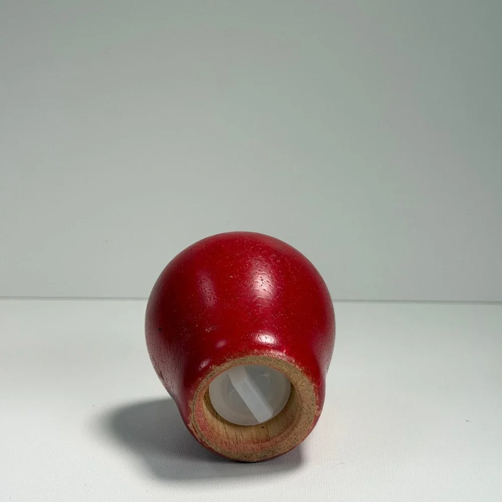 Vintage Cooks Club Wooden Apple Salt and Pepper‎ Shaker Set Red Cottagecore